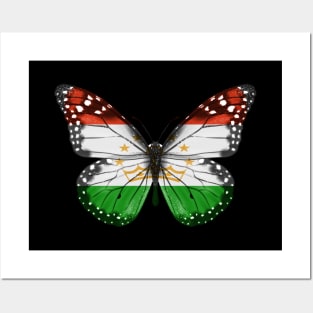 Tajikistani Flag  Butterfly - Gift for Tajikistani From Tajikistan Posters and Art